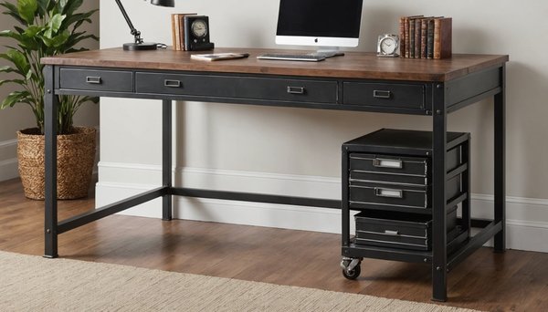 Trouvez le bureau au style industriel en métal et bois idéal